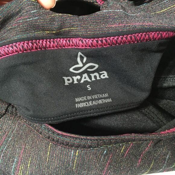 Prana Itzel Lattice Back High Neck‎ Gray Wireless Pullover Sports Bra SMALL - Picture 7 of 9